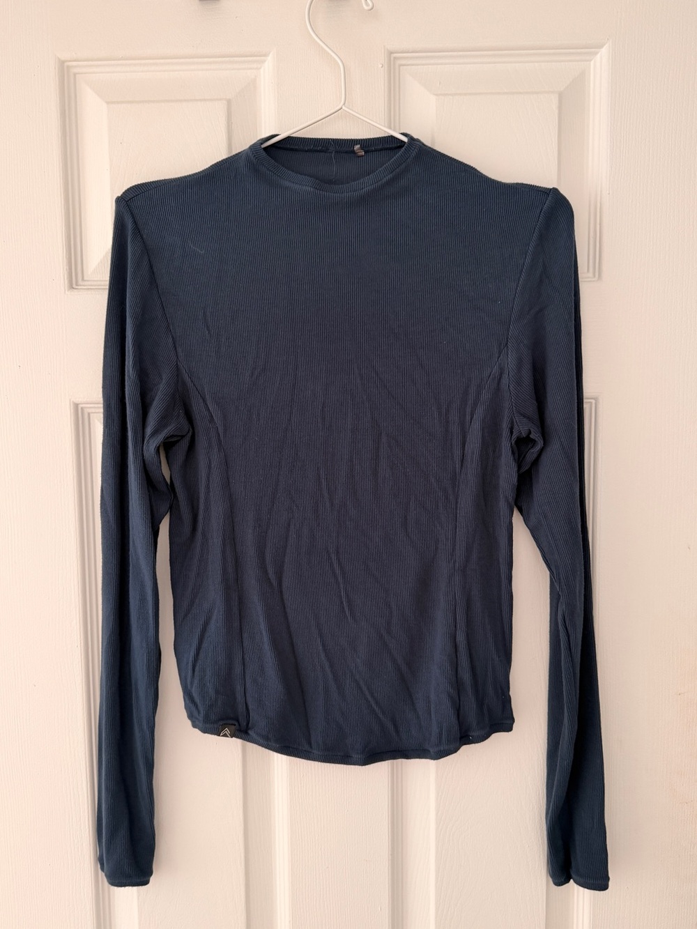 ONER ACTIVE MELLOW RIB MOCK NECK LONG SLEEVE TOP (oil blue)